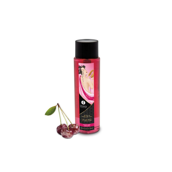 Gel de bain et douche cerise givrée Shunga 370 ml 